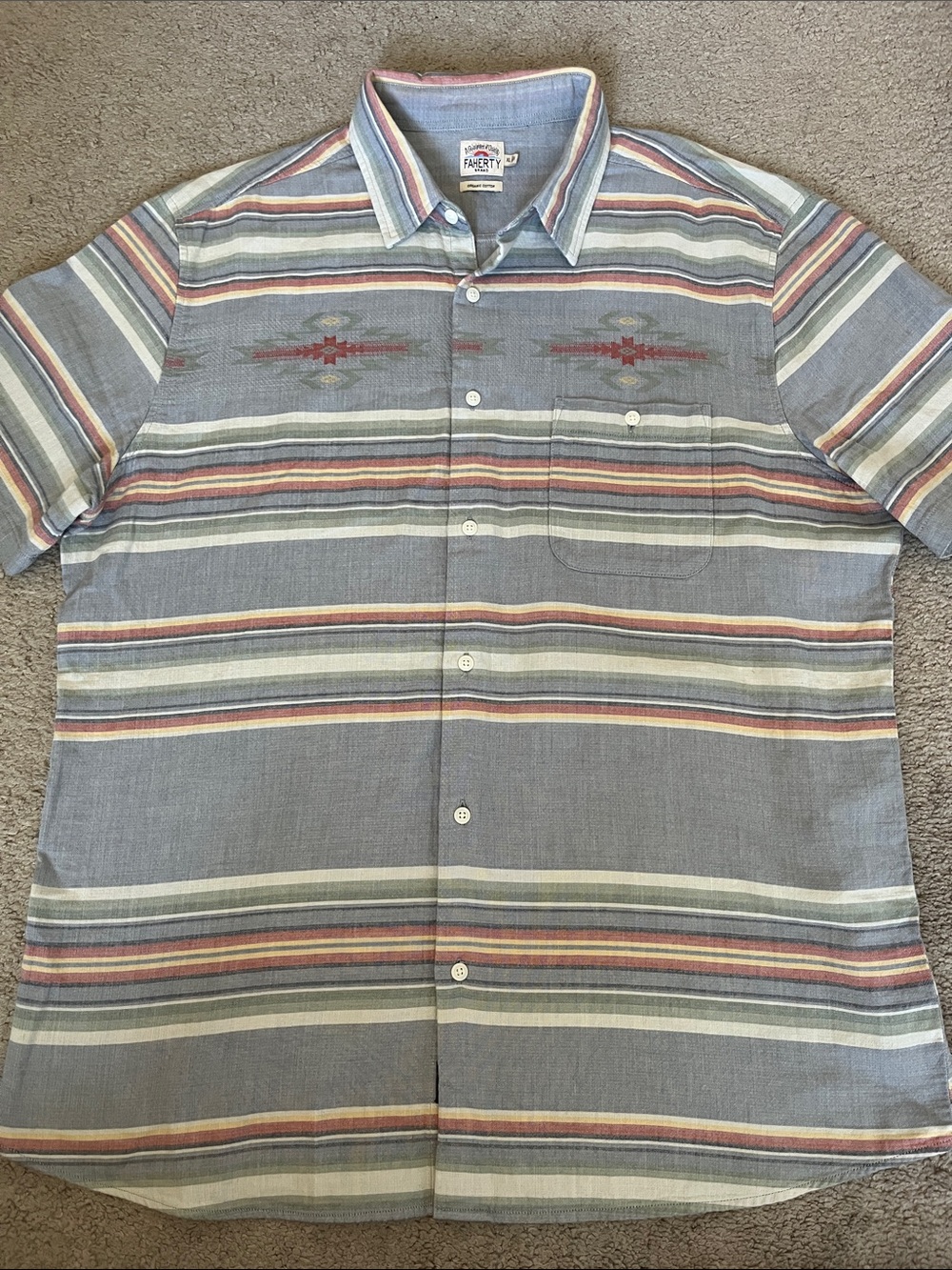 Faherty x Good Feather Morning Star Serape Shirt